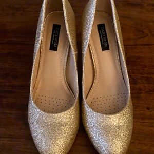 Gold Glitter pumps by Daily Shoes- size 7